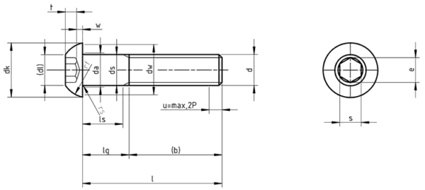 Hex Socket, M2.5*4mm ISO7380 - Image 2