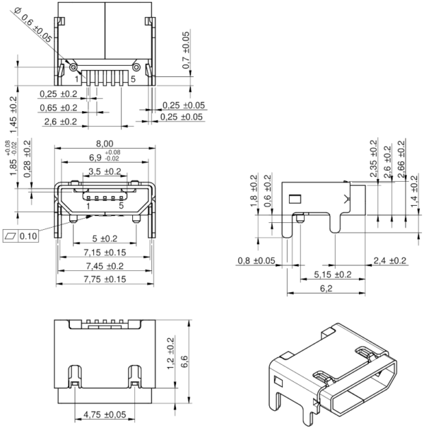 USB microB, 629105150521 - Image 2