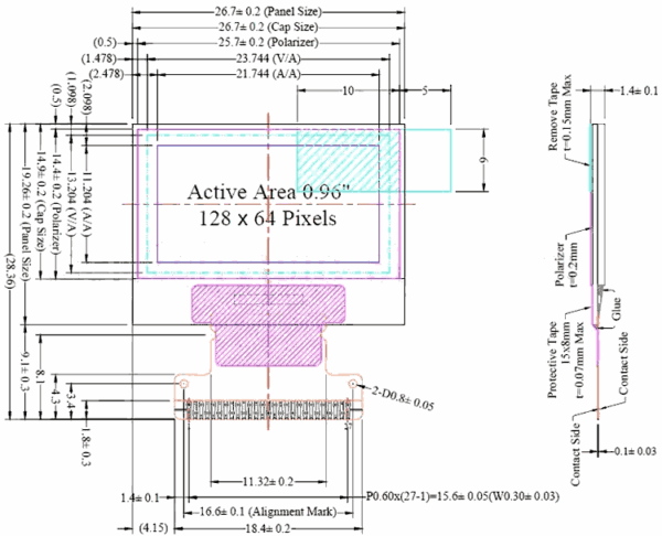 OLED 128x64 0.96" - Image 2