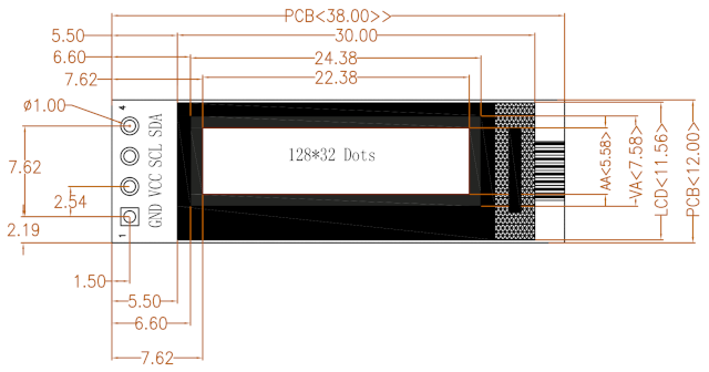 OLED 128x32 0.91" - Image 2